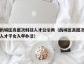 历城区高层次科技人才公示网（历城区高层次人才子女入学办法）