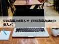 沈阳高层次d类人才（沈阳高层次abcde类人才）