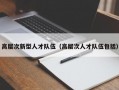 高层次新型人才队伍（高层次人才队伍包括）