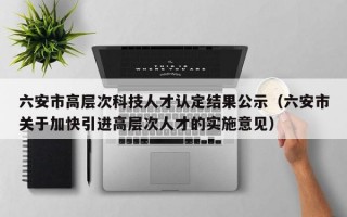 六安市高层次科技人才认定结果公示（六安市关于加快引进高层次人才的实施意见）