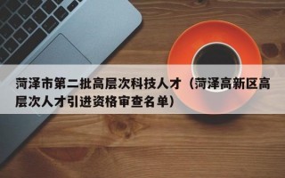 菏泽市第二批高层次科技人才（菏泽高新区高层次人才引进资格审查名单）