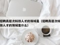招聘高层次科技人才的领域是（招聘高层次科技人才的领域是什么）
