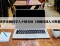 世界各国科学人才排名榜（各国科技人才数量）