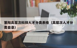 莱阳高层次科技人才分类表格（高层次人才分类目录）