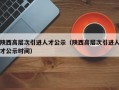 陕西高层次引进人才公示（陕西高层次引进人才公示时间）