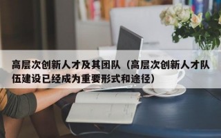高层次创新人才及其团队（高层次创新人才队伍建设已经成为重要形式和途径）