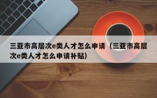 三亚市高层次e类人才怎么申请（三亚市高层次e类人才怎么申请补贴）